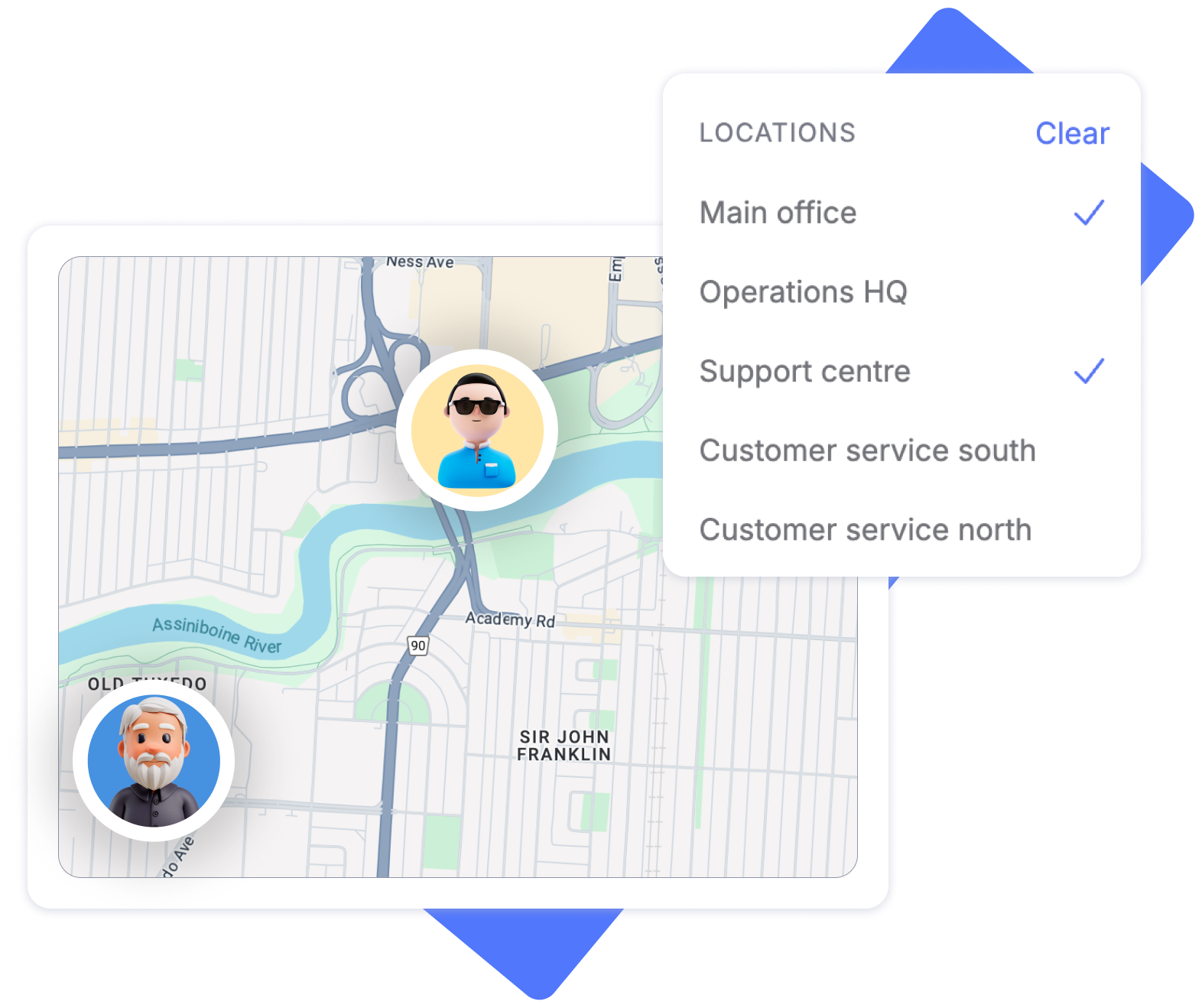 Real-time location tracking